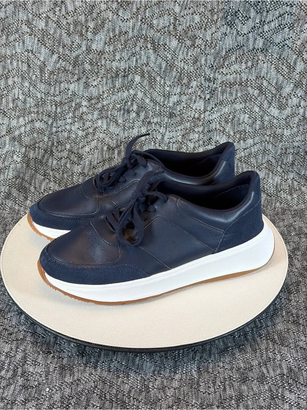 FitFlop F-Mode Leather Flatform Sneakers Men's 11